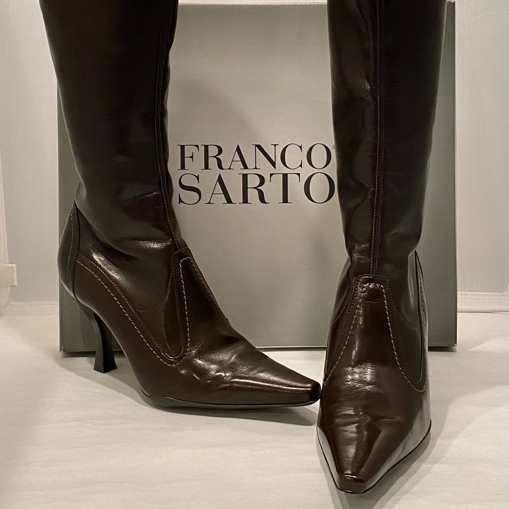Franco Sarto Brown High Heeled Boots Size 5M